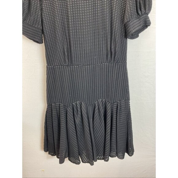 KATHARINE‎ KIDD Womens Black short sleeve mesh drop waist dress size 10 designer - Picture 3 of 12